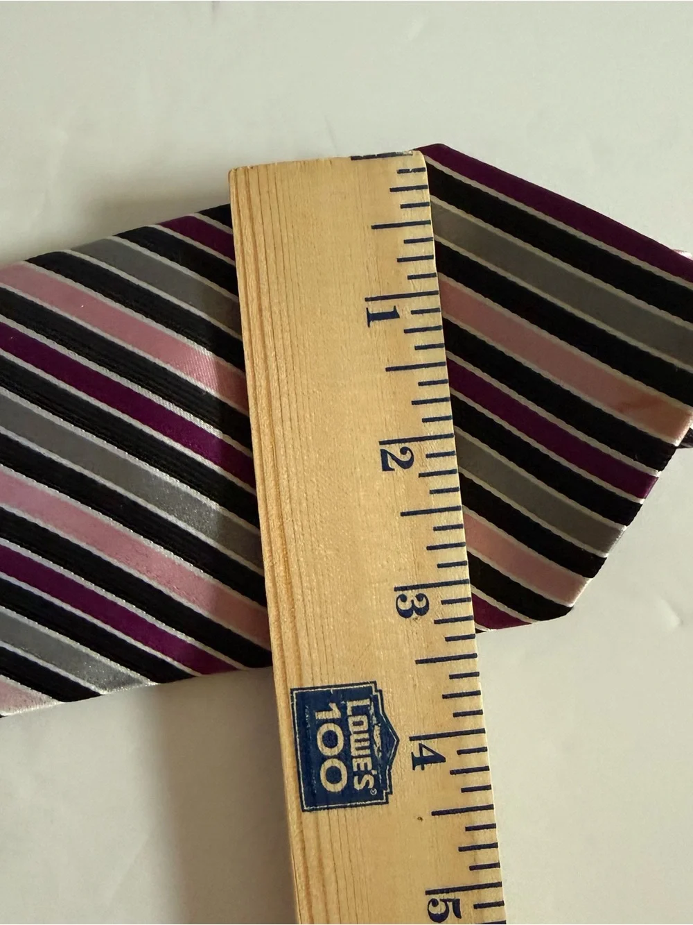 Striped Pink and Black Men's 100% Silk Tie Modern
